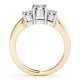 Three Stone Engagement Ring, 0.5 Ctw. Diamond Side Stones