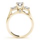 Three Stone Engagement Ring, 0.426 Ctw. Diamond Side Stones