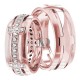 Elaine 8mm and 7mm Wide, Diamond Wedding Ring Set 0.68 Ctw