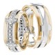 Elaine 8mm and 7mm Wide, Diamond Wedding Ring Set 0.68 Ctw