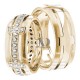 Elaine 8mm and 7mm Wide, Diamond Wedding Ring Set 0.68 Ctw