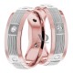 Carrie 7mm Wide, Diamond Wedding Ring Set 0.12 Ctw