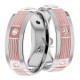Carrie 7mm Wide, Diamond Wedding Ring Set 0.12 Ctw