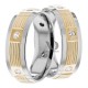 Carrie 7mm Wide, Diamond Wedding Ring Set 0.12 Ctw