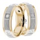 Carrie 7mm Wide, Diamond Wedding Ring Set 0.12 Ctw