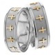 Marvin 8mm and 7mm Wide, Matching Wedding Ring Set