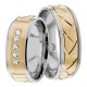 Melvin 6mm Wide, Diamond Wedding Ring Set 0.15 Ctw