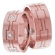 Jessie 8mm Wide, Diamond Wedding Ring Set 0.21 Ctw