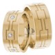 Jessie 8mm Wide, Diamond Wedding Ring Set 0.21 Ctw