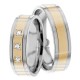 Anita 6mm Wide, Diamond Wedding Ring Set 0.09 Ctw