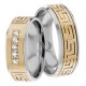 Bradley 7mm Wide, Diamond Wedding Ring Set 0.15 Ctw