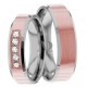 Bertha 5mm Wide, Diamond Wedding Ring Set 0.15 Ctw