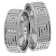 Rosa 8mm Wide, Diamond Wedding Ring Set 0.36 Ctw