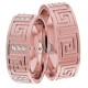 Rosa 8mm Wide, Diamond Wedding Ring Set 0.36 Ctw