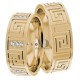 Rosa 8mm Wide, Diamond Wedding Ring Set 0.36 Ctw