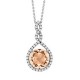 Round Morganite & Diamond Accent Pendant Morganite 3.13 Ctw, Diamond 0.44 Ctw.