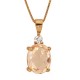 Oval Morganite & Diamond Accent Pendant Morganite 1.85 Ctw, Diamond 0.05 Ctw.