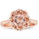 Women`s Morganite, Diamond Fashion Rings ,Diamond 0.12 Ctw, Morganite 1.18 Ctw.