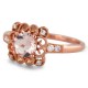 Women`s Morganite, Diamond Fashion Rings ,Diamond 0.11 Ctw, Morganite 0.68 Ctw.