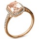 Women`s Morganite, Diamond Fashion Rings ,Diamond 0.22 Ctw, Morganite 1.78 Ctw.