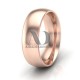 Dome Milgrain Wedding Bands