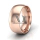 Dome Milgrain Wedding Bands