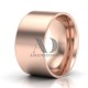 Solid Flat Milgrain Wedding Rings